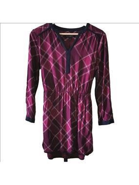 Purple plaid Banana Republic mini dress.  Size 4 Petite. EUC